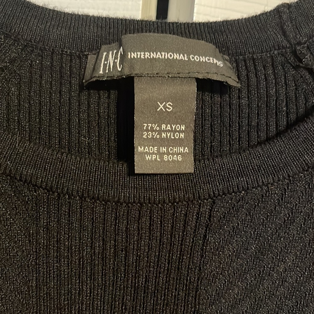 NWOT INC International Concepts long sleeve black sweater size XS - Picture 3 of 9